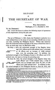 Cover of: Annual Report of the Secretary of War by United States Department of War