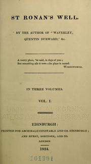 Cover of: St. Ronan's Well by Sir Walter Scott