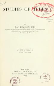 Cover of: Studies of trees by J. J. Levison