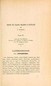 Cover of: Studi sui Ragni Malesi e Papuani by T. Thorell
