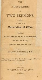 Cover of: The substance of two sermons