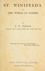 Cover of: St. Winifred's by Frederic William Farrar