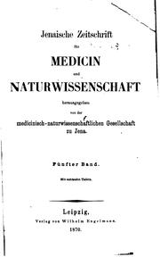 Cover of: Jenaische Zeitschrift für Naturwissenschaft by Medizinisch -naturwissenschaftliche Gesellschaft zu Jena