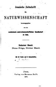 Cover of: Jenaische Zeitschrift für Naturwissenschaft by Medizinisch -naturwissenschaftliche Gesellschaft zu Jena