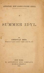 Cover of: A summer idyl. by Christian Reid