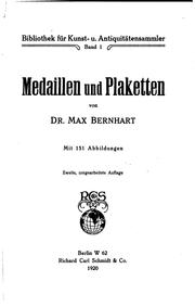 Cover of Medaillen und Plaketten by max bernhart