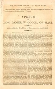 Cover of: The Supreme Court and Dred Scott ... by Gooch, Daniel Wheelwright