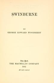 Cover of: Swinburne. by George Edward Woodberry