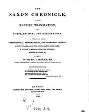 Cover of: The Saxon chronicle, with an English translation and notes, critical and explanatory by 
