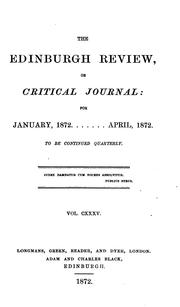 Cover of: The Edinburgh Review: Or Critical Journal by Sydney Smith, Francis Jeffrey, William Empson, Macvey Napier, Henry Reeve, George Cornewall Lewis, Arthur Elliot, Harold Cox