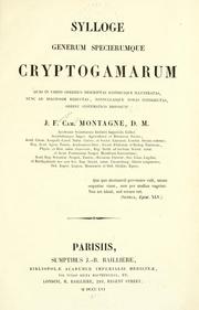 Cover of: Sylloge generum specierumque cryptogamarum: quas in variis operibus descriptas iconibusque illustratas, nunc ad diagnosim reductas, nonnullasque novas interjectas