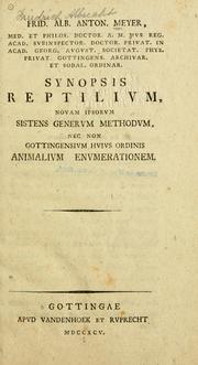 Cover of: Synopsis reptilium ...