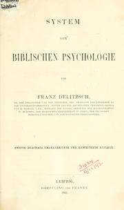 Cover of: System der biblischen Psychologie.