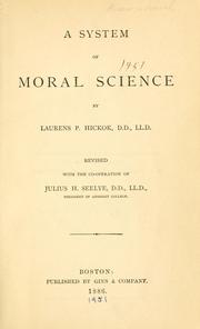 Cover of: A system of moral science.