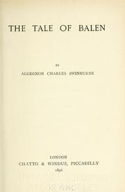 Cover of: The tale of Balen by Algernon Charles Swinburne