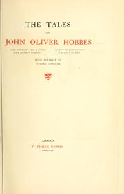 Cover of: The tales of John Oliver Hobbes [i.e. P. Craigie]