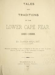 Cover of: Tales and traditions of the lower Cape Fear, 1661-1896.