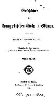 Cover of: Geschichte der evangelischen Kirche in Böhmen: Nach den Quellen bearbeitet