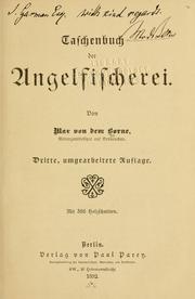 Cover of: Taschenbuch der Angelfischerei. by Max von dem Borne