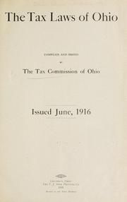 Cover of: tax laws of Ohio