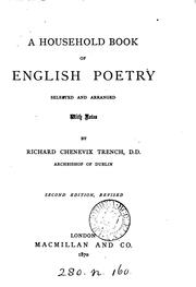 Cover of: a household book of english poetry