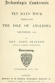 Cover of: Ten days' tour through the isle of Anglesea, December, 1802