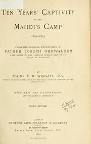 Cover of: Ten years' captivity in the Mahdi's camp, 1882-1892