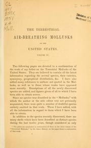 Cover of: The terrestrial air-breathing mollusks of the United States by Binney, Amos