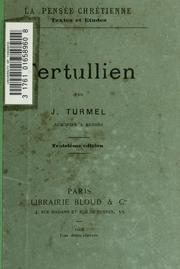 Cover of: Tertullien