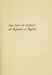 Cover of: The test of scarlet by Coningsby Dawson
