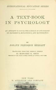 Cover of: A text-book in psychology by Johann Friedrich Herbart