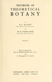 Textbook of theoretical botany by R. C. McLean, W.R. Ivimey Cook
