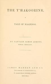 Cover of: The T'hakoorine by Abbott, James Sir