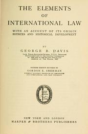 Cover of: The elements of international law by Davis, George B.