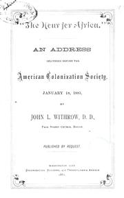 "The hour for Africa." by John Lindsay Withrow