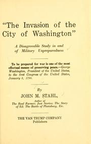Cover of: "The invasion of the city of Washington" by John Meloy Stahl