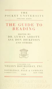 Cover of: The guide to reading