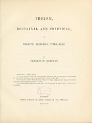 Cover of: Theism, doctrinal and practical; or, Didactic religious utterances