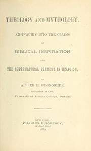 Cover of: Theology and mythology by Alfred H. O'Donoghue