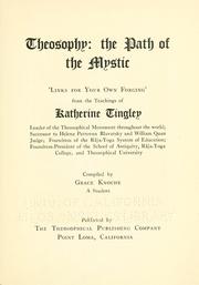 Cover of: Theosophy by Katherine Augusta Westcott Tingley