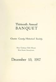 Cover of: Thirteenth annual banquet ... December 13, 1917.