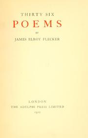 Cover of: Thirty six poems by James Elroy Flecker