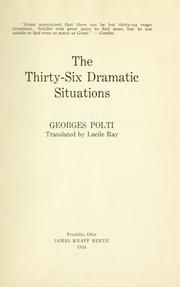 Cover of: The thirty-six dramatic situations