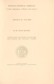 Cover of: Thomas W. Palmer by M. Agnes Burton