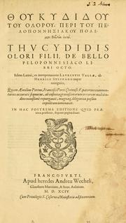 Cover of: [Thoukydidou tou Olorou, Peri tou Peloponnesiakou polemou biblia okto] = by Thucydides