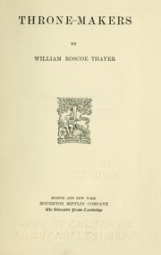 Cover of: Throne-makers.