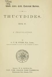 Cover of: Thucydides.  Book IV by Thucydides