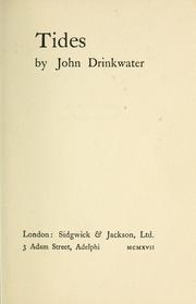 Cover of: Tides by Drinkwater, John