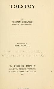 Cover of: Tolstoy by Romain Rolland