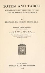 Cover of: Totem and taboo by Sigmund Freud